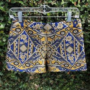 Alice + Olivia brocade tailored shorts